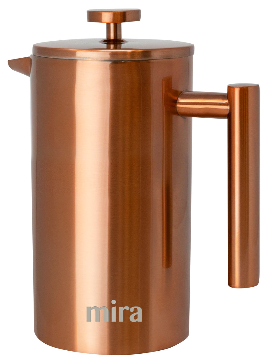 MIRA 34oz French Press Coffee Maker, Double Wall Insulated