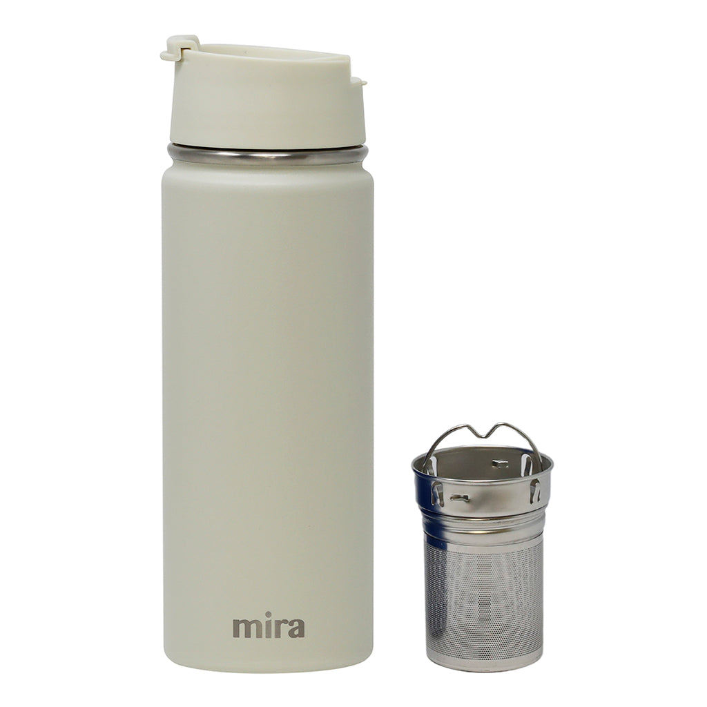 Mira 18 oz Stainless Steel Insulated Tea Infuser Bottle for Loose Tea,Thermos Travel Mug, Space Blue, Size: 18 oz (530 ml)