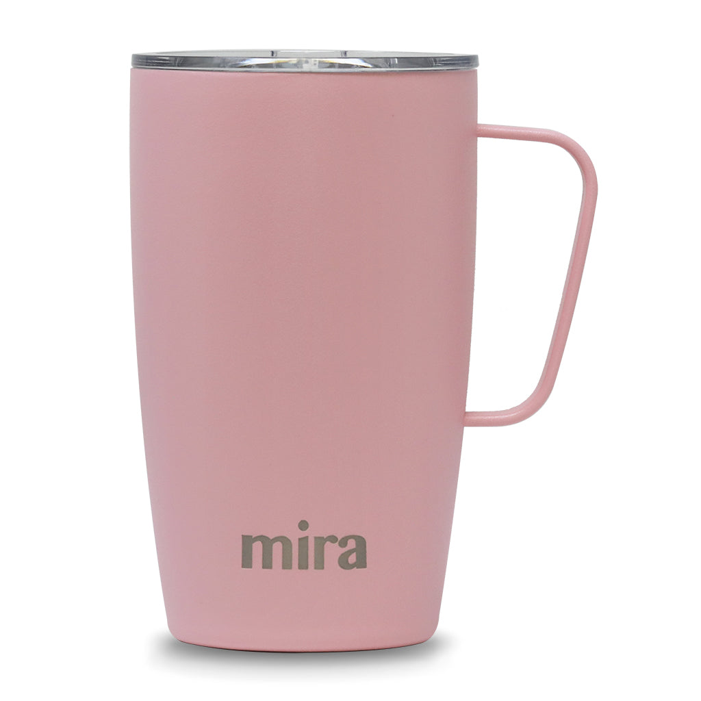 MIRA Coffee Mug Cup with Handle and Lid, 14 oz Stainless Steel – MIRA Brands