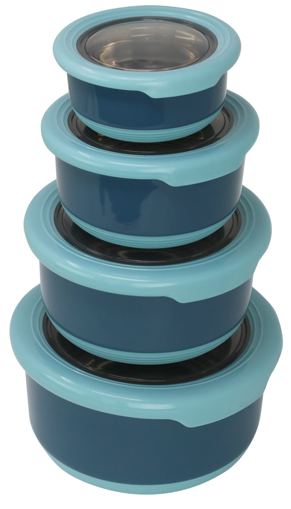 Large blue plastic cups set 4