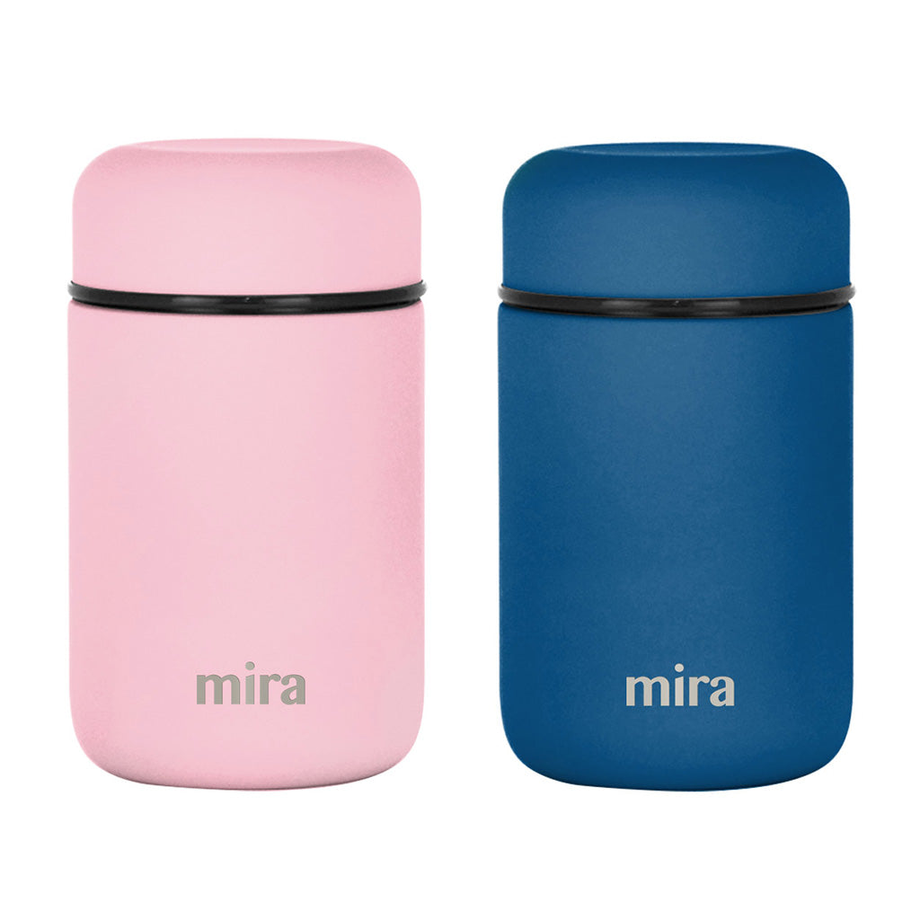Mira 9 oz Lunch, Food Jar - Vacuum Insulated Stainless Steel Lunch Thermos - Sky Blue