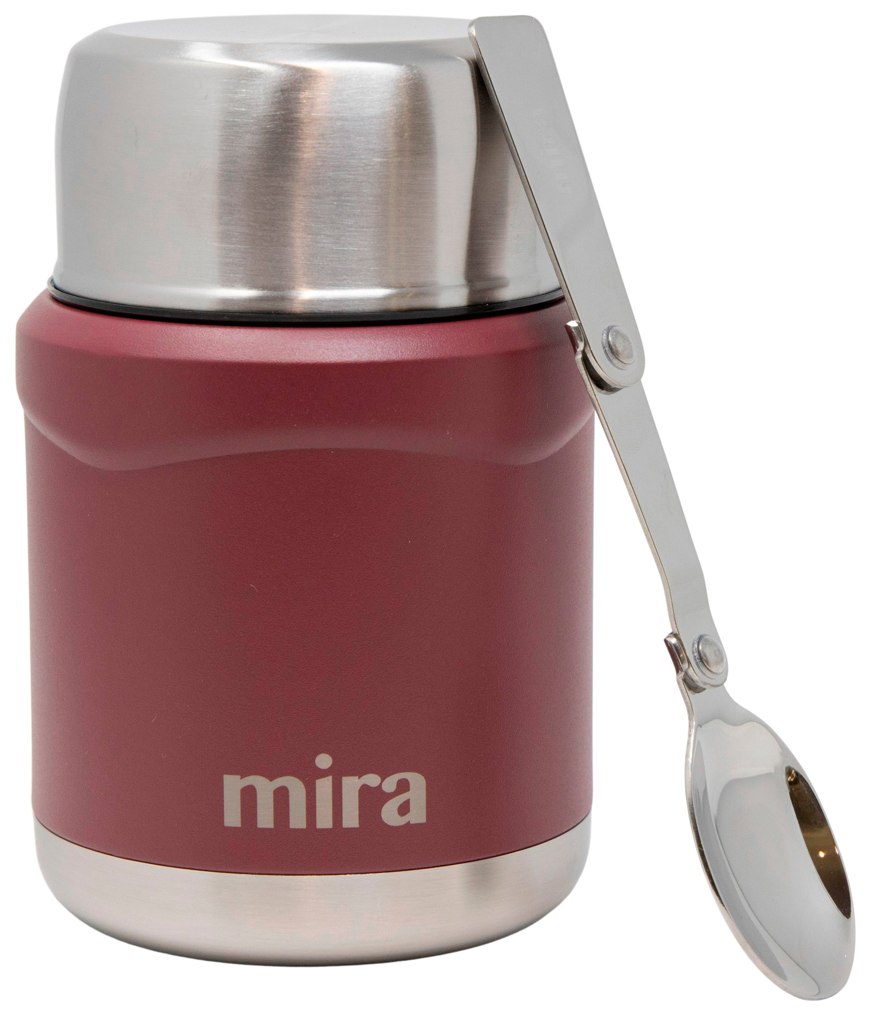 Mira Lunch, Food Jar, Vacuum Insulated Stainless Steel Lunch Thermos, 13.5 oz, Purple