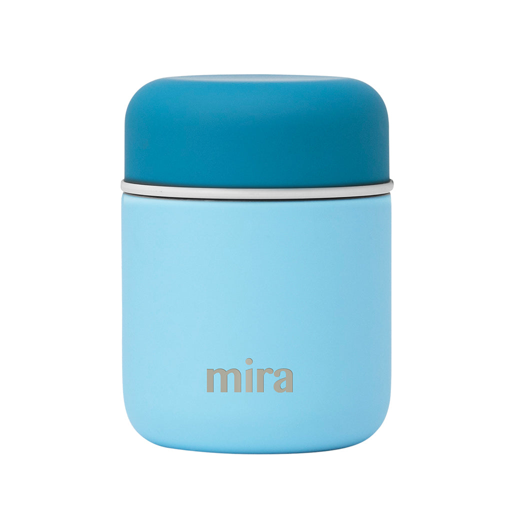 Mira Lunch, Food Jar - Vacuum Insulated Stainless Steel Lunch Thermos - 135 oz - Pearl Blue