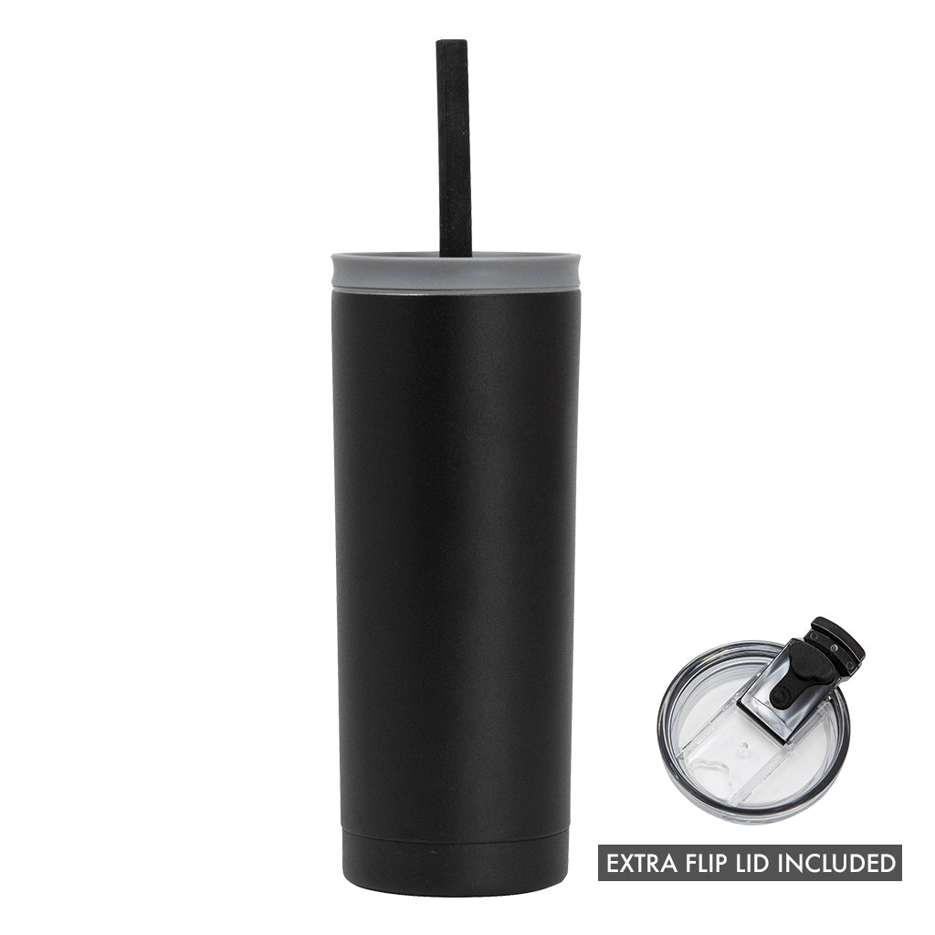 Simple Modern Voyager 16oz Stainless Steel Travel Mug with Insulated Flip Lid Powder Coat Black