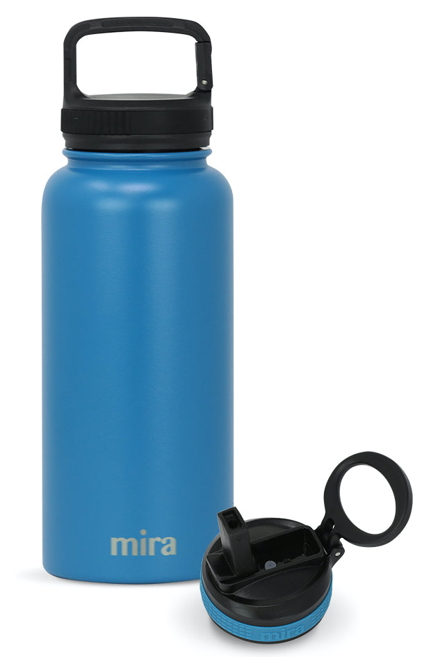 32 oz Insulated Cold Drink Hospital Mug with Blue Lid | Water Essential Travel Mug