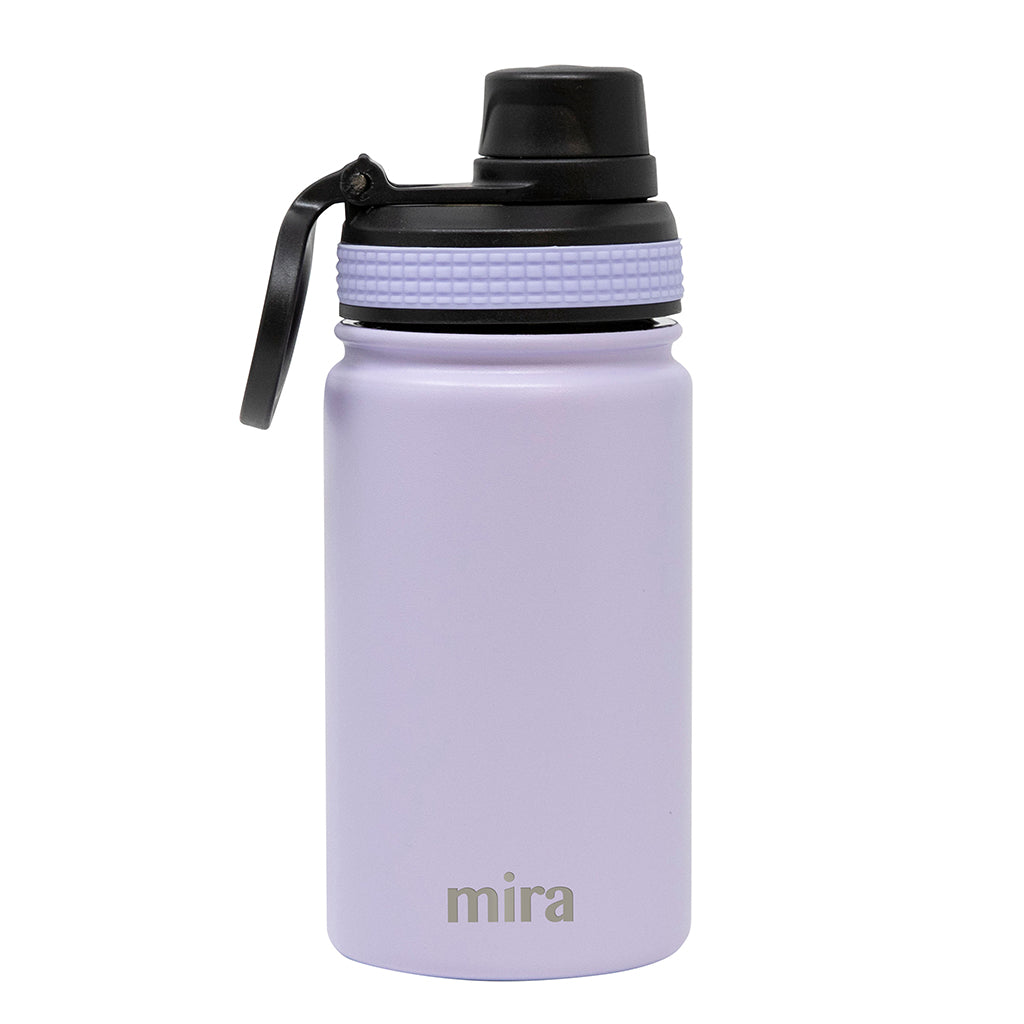 MIRA 24oz Insulated Stainless Steel Water Bottle Hydro Thermos Flask, One  Touch Spout Lid Cap, Robin Blue 